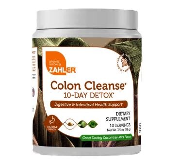 Zahler Colon Cleanse Powder 10-Day Detox Digestive & Intestinal Health Support