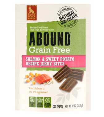Abound Grain Free Jerky Bites for Dog & Puppy Salmon & Sweet Potato -- 12 oz
