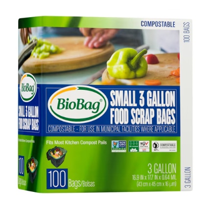 Biobag Food Scrap Bags Small 3 Gallon Compostable