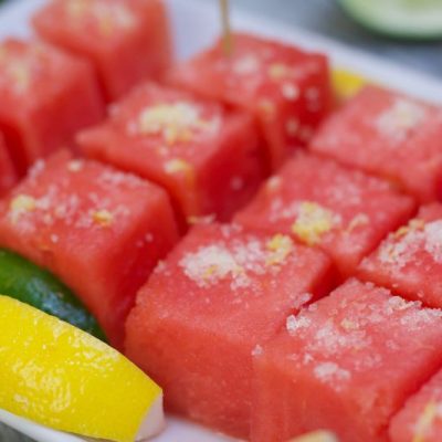 Citrus-Salted Watermelon Cubes