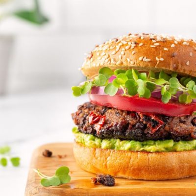 Grilled Mushroom & Bean Burger Recipe