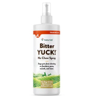 NaturVet Bitter Yuck! No Chew Spray Training Aid for Dogs & Cats -- 16 fl oz