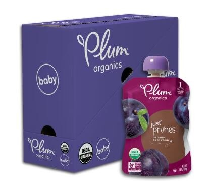 Plum Organics Baby Food Puree 4+ Months Just Prunes
