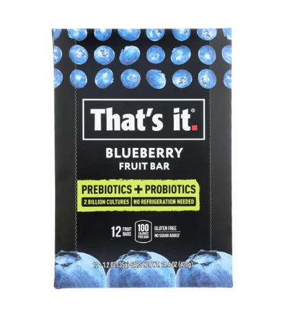 That's It Prebiotic & Probiotic Fruit Bars Blueberry