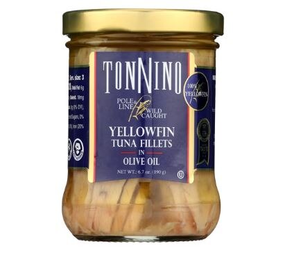 Tonnino Non-GMO Tuna Fillets in Olive Oil Yellowfin