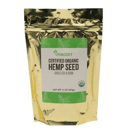 Vitacost Certified Organic Hemp Seed Shelled & Raw