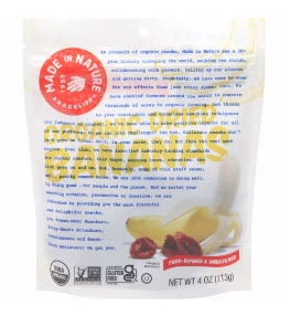Made In Nature Organic Dried Fruit Banana Slices Soft & Chewy -- 4 oz