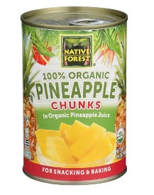 Native Forest 100% Organic Pineapple Chunks1 Native Forest 100% Organic Pineapple Chunks