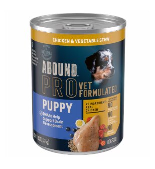 Abound Pro Wet Puppy Food Vet Formulated Chicken Vegetable Stew