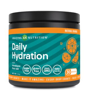 Amazing Nutrition Daily Hydration with Himalayan Pink Salt Natural Orange