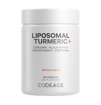 Codeage Liposomal Turmeric Supplement-Organic Full Spectrum Turmeric-Fermented Botanicals
