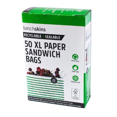 Lunchskins XL Paper Sandwich Bags Recyclable Lunchskins XL Paper Sandwich Bags Recyclable