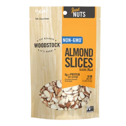 Woodstock Non-GMO Natural Almonds Sliced Thick