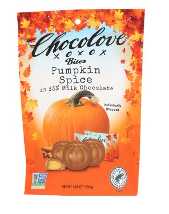 Chocolove Bites Non GMO in 33% Milk Chocolate Pumpkin Spice -- 7.05 oz