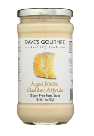 Dave's Gourmet Pasta Sauce Gluten Free Aged White Cheddar Alfredo Aged White Cheddar Alfredo