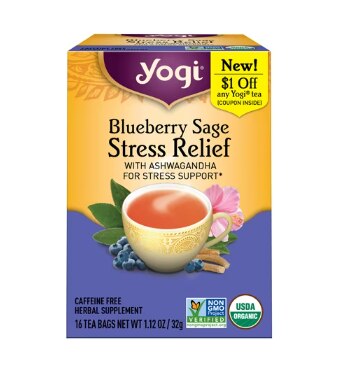 Yogi Organic Blueberry Sage Stress Relief Tea Yogi Organic Blueberry Sage Stress Relief Tea