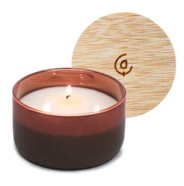 Calyan Wax Co Soy Candle 3 Wick Brown Glass Jar