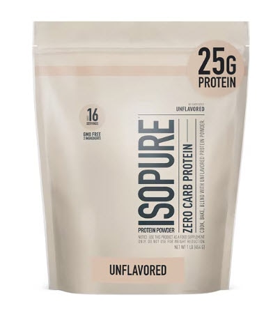 Isopure Zero Carb Protein Powder Unflavored -- 16 Servings