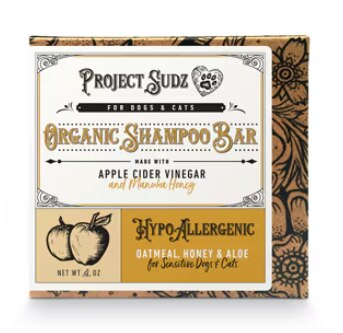 Project Sudz Organic Dog & Cat Shampoo Hypo-Allergenic Bar Aloe Oatmeal & Honey Project Sudz Organic Dog & Cat Shampoo Hypo-Allergenic Bar Aloe Oatmeal & Honey