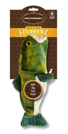 Ruff & Whiskerz Sealife Stufferz Big Mouth Bass Dog To Ruff & Whiskerz Sealife Stufferz Big Mouth Bass Dog Toy