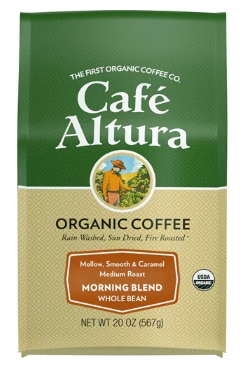 Cafe Altura Organic Coffee Medium Roast Whole Bean Morning Blend