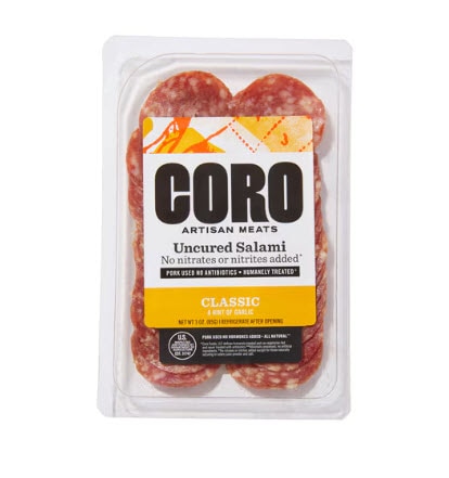 Coro Artisan Meats Uncured Salami No Nitrates Classic -- 3 oz