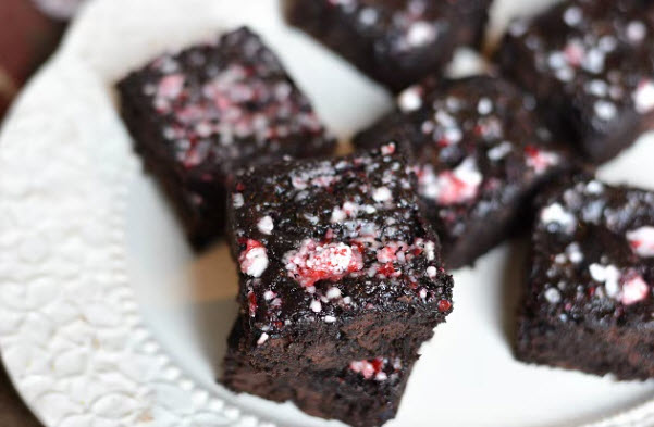 Dark Chocolate Peppermint Protein Brownies
