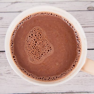 A Mug of Dog Hot Chocolate Made from Carob Powder.