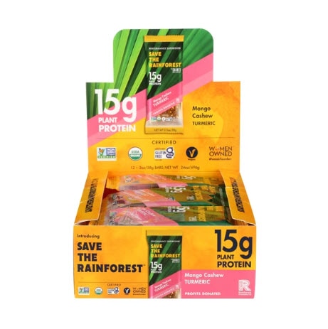 Shanti Bar Organic 17 G Protein Bar Gluten Free Mango Cashew Turmeric -- 12 Bars