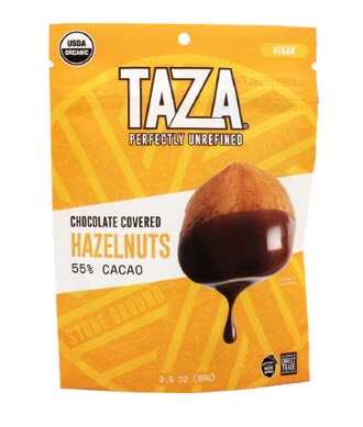 Taza Chocolate Hazelnuts Dark Chocolate Covered -- 3.5 oz