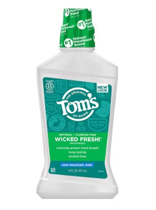 Tom's of Maine Wicked Fresh! Alcohol-Free Natural Mouthwash Cool Mountain Mint -- 16 fl oz