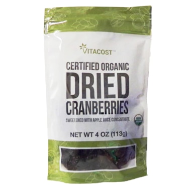 Vitacost Certified Organic Dried Cranberries