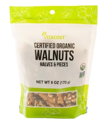 Vitacost Certified Organic Walnuts Halves & Pieces