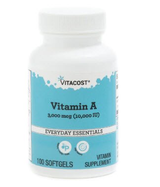 Vitacost Vitamin A -- 3000 mcg (10,000 IU) - 100 Softgels