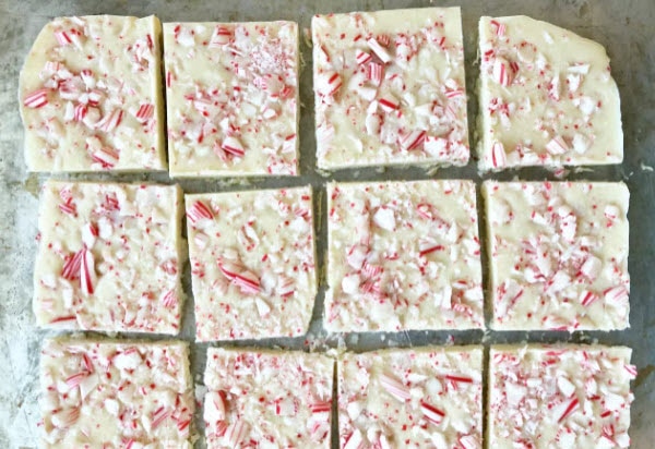 White Chocolate Peppermint Fudge