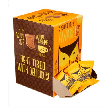 Awake Gluten Free Chocolate Bites Peanut Butter -- 50 Bites