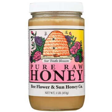 Bee Flower & Sun Honey Co Pure Raw Star Thistle Blossom Honey