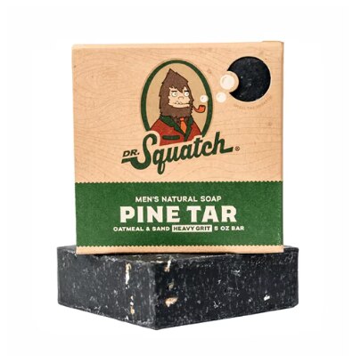 Dr. Squatch Men's Natural Bar Soap Pine Tar