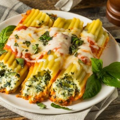 Manicotti With Ricotta and Spinach
