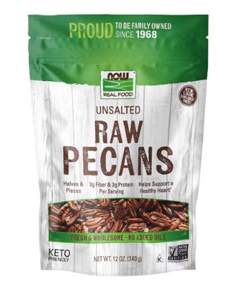 NOW Foods Raw Pecans Unsalted -- 12 oz