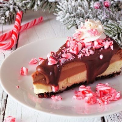 No-Bake Chocolate Peppermint Cheesecake