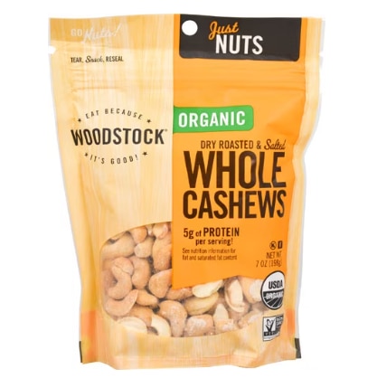 Woodstock Dry-Roasted & Salted Organic Cashews