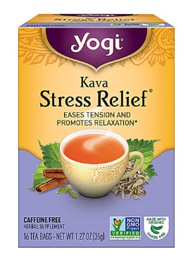 Yogi Tea Stress Relief Organic Caffeine Kava