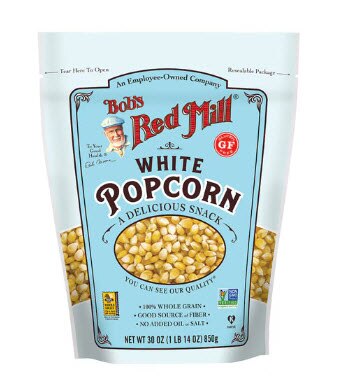 Bob's Red Mill Whole Kernel Popcorn White -- 30 oz