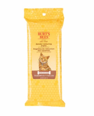 Burt's Bees Pet Cat Dander Reducing Wipes -- 50 Wipes