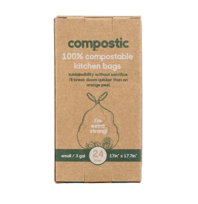 Compostic Trash Bags Compostable Extra Strong 3 Gallon