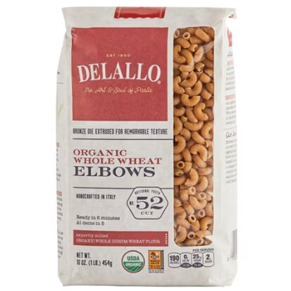 Delallo Organic Whole Wheat Elbows