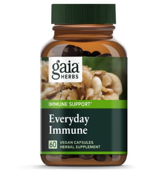 Gaia Herbs Everyday Immune Mushrooms & Herbs -- 60 Vegan Capsules