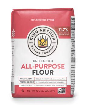 King Arthur Baking Company Non-GMO All-Purpose Flour Unbleached -- 32 oz