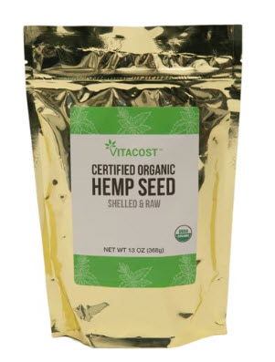 Vitacost Certified Organic Hemp Seed Shelled & Raw -- 13 oz